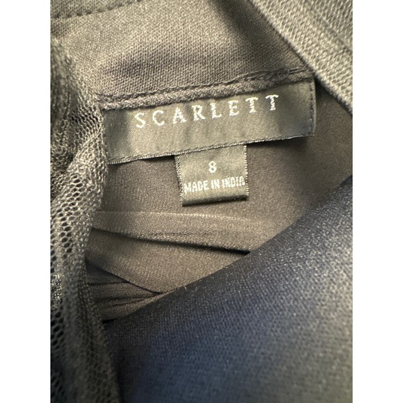 Scarlett Black Long Formal Sleeveless Evening‎ Gown Sheer Top NWT Size 8 - Picture 6 of 12